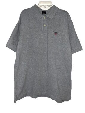 U.S. Polo Assn Gray Polo Shirt Men’s M Short Sleeve Casual Classic Logo Y2K